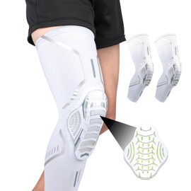 2 Piezas Rodilleras Basquetbol con Almohadilla Eva, Rodilleras Deportivas de Compresión para Mujeres y Hombres, Antideslizante Elástica Transpirable, para Fútbol, Béisbol, Voleibol, Ciclismo, Mtb, Gym