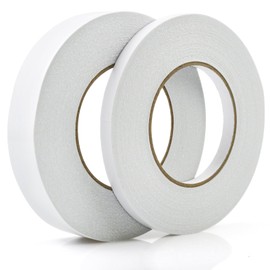 PLANTIONAL 2 Rolls Double-Sided Sticky Fabric Tape, No Sewing Required, Gluing, or Ironing Stitch Witchery Adhesive Cloth Tape, 2/5" x 54.6 Yd and 1" x 54.6 Yd Fabric Hemming Tape