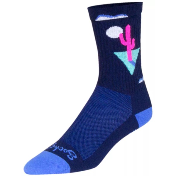 SockGuy Crew Cactal Socks - 6", Blue, Small/Medium