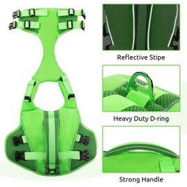 KONVINIT Dog Life Jacket, Life Jacket for Dogs, Dog Life Jacket for Small, Medium, Large Dogs for Boating, Swimming, Surfing, Size Adjustable with Handle and Reflectors