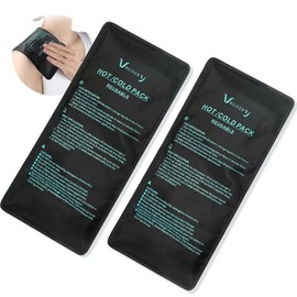 Vecozey Reusable Gel Ice Packs 2 Packs, Hot Cold Compress for Knee, Shoulder, Back, Ankle & Elbow, Soft & Flexible Cold Pack for Swelling, Soreness, Muscle Stiffness, 28 x 13 cm Heat Pack