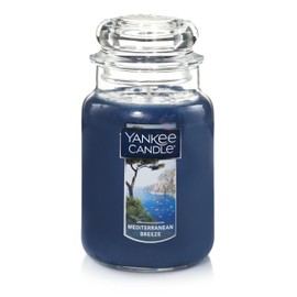 Yankee Candle Mediterranean Breeze Scented, Classic 22oz Large Jar Single Wick Candle, Over 110 Hours of Burn Time