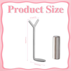 Y-Shaped Cat Eye Magnet for Heart Nail Design, Professional 2-in-1 Set with Metal Guide Plate, Compatible with All Magnetic Nail Polishes, Salon Quality for DIY Manicure at Home (*5)