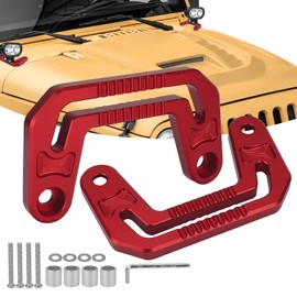 GLOBLED A-Pillar Windshield Light Mount Hood Cowl Mount Brackets Compatible with 2018-2021 Jeep Wrangler JL/JLU 2020 2021 Gladiator JT (1 Pair-Red)