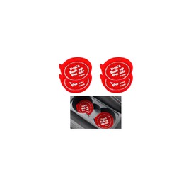 Mandark 4PCS Bling Car Cup Coaster, 2.75 Inch Anti-Slip Crystal Rhinestone Vehicle Cup Holder Insert Mat, Silicone Diamond Automotive Interior Drink Coasters Decor Accessories, Universal Fit (Red)