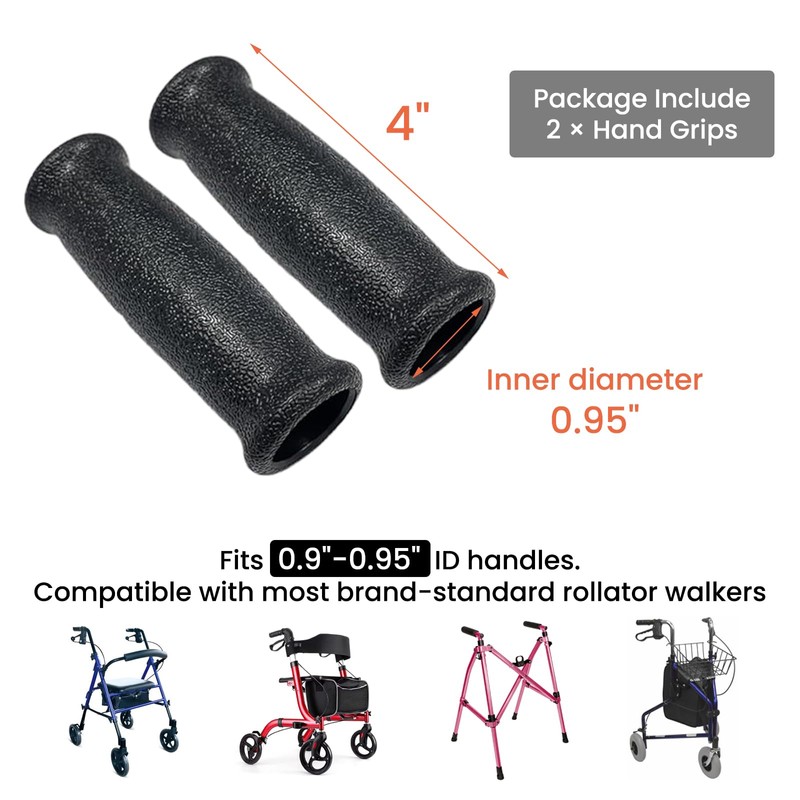 Rollator Hand Grips Replacement for Elderly & Disabled - Rolling