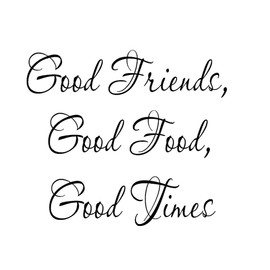 Good Friends Good Food Good Times Decal Kitchen Decor Wall Sticker Saying Vinyl Lettering