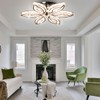 CLAIRDAI 20" Dimmable Modern Crystal Chandelier Flower Led Ceiling Light