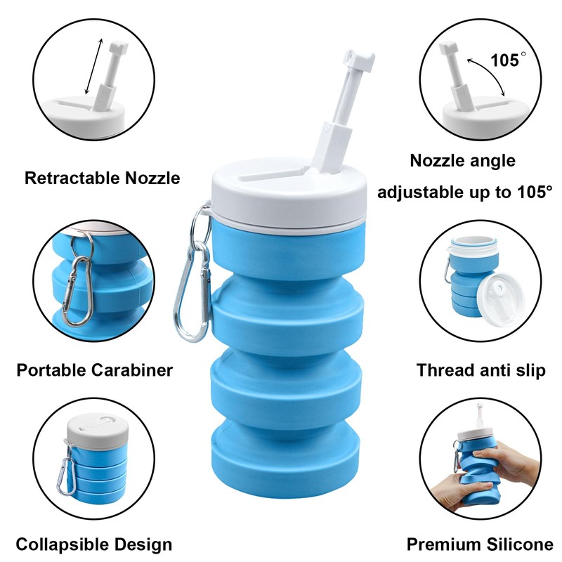 Collapsible Peri Bottle Small Portable Bidet Sprayer, 300ml Travel Size