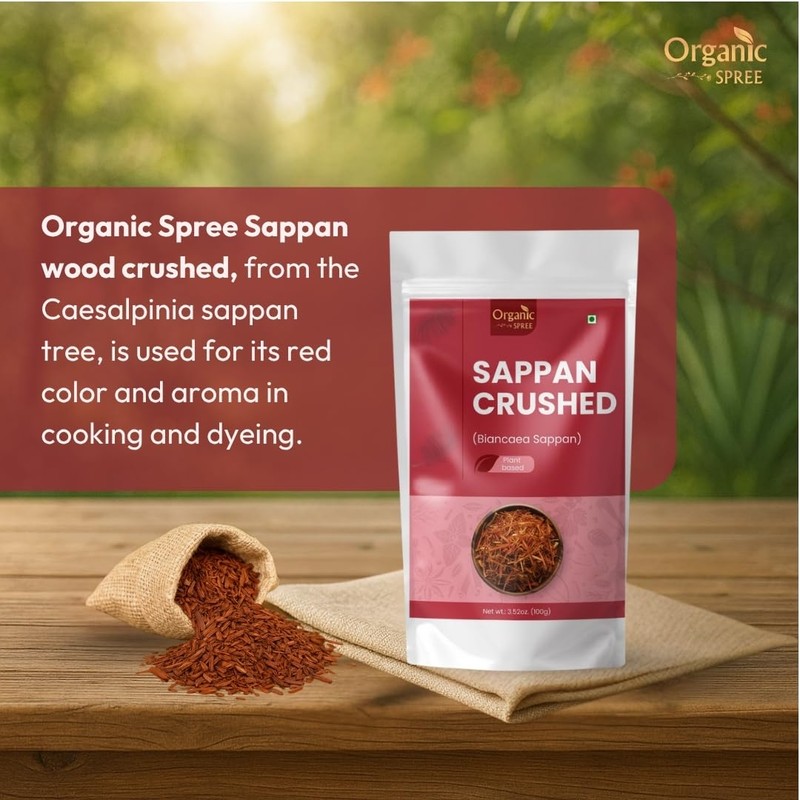 Organic Spree Sappan Wood Crushed 100g – Biancaea Sappan –