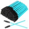 Akstore 100 Pack Disposable Eyelash Mascara Brushes Eyelash Brush Wands Applicator Makeup Kits (Blue-Black)
