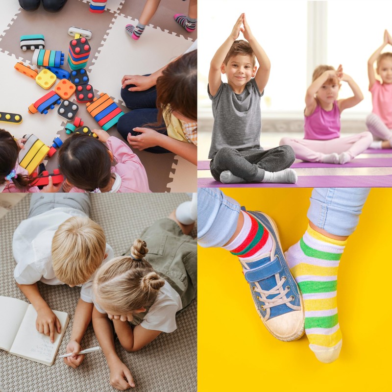 LEON D'ORO Socken für Kinder, Baumwolle, Schottlandgarn, 4 Paar, leicht