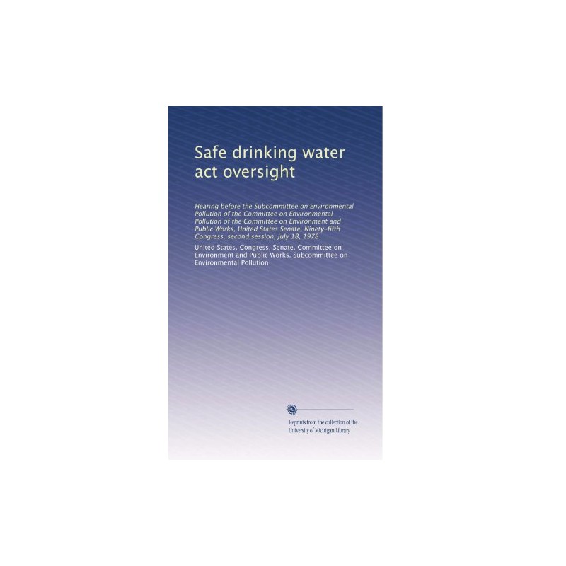 Safe drinking water act oversight