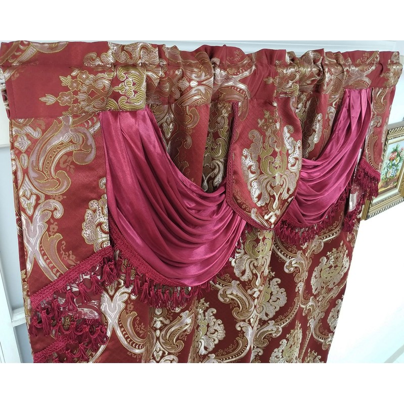 GOHD Luxe Love. Jacquard Window Curtain Panel Drape with Attached