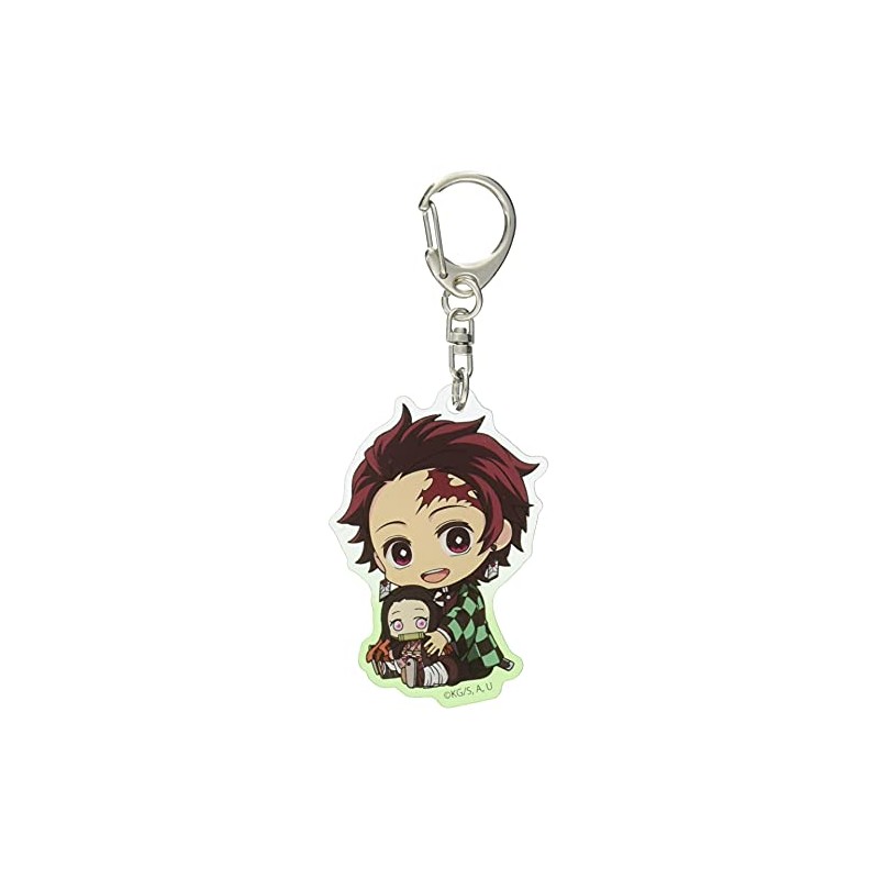 Demon Blade Kamado Charcoal Jiro Gyugyutto Acrylic Key Chain