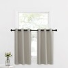 NICETOWN Natural Tiers Valance Curtain for Kitchen, Blackout Short Curtains for Nursery/Bathroom, Farmhouse Country Grommet Valances for Windows, 2 Panels, 29" Wide x 36" Long
