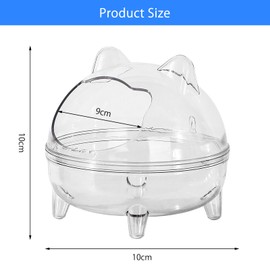 UOCAI Hamster Sandbad, Hamster Bad Waschraum Transparentes Acryl-Sand-Badezimmer für Hamster Badezimmer Badewanne Hamstertoilette Hamster Sand Badezimmer Sandkasten