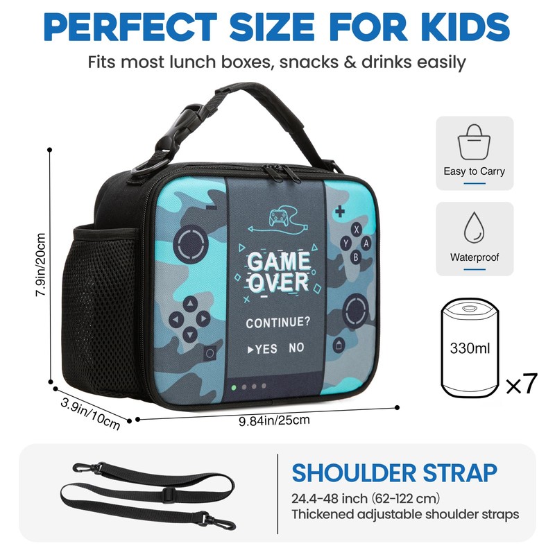 Hairao Kids Lunch Bag for Boys, Insulated Lunch Bag for