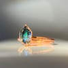 Handcrafted Copper Electroformed Aura Herkimer Diamond Healing Ring (7)