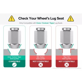 Max Guard tuner Steel lug nuts 12x1.5 Chrome color 20pcs slim