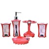 5 Piece Bathroom Accessories Set, Collection Bath Set Features Soap