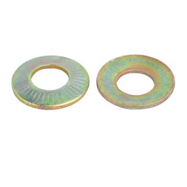 uxcell M10 Inner Dia carbon Steel Serrated Conical Spring Washer Bronze Tone 20pcs