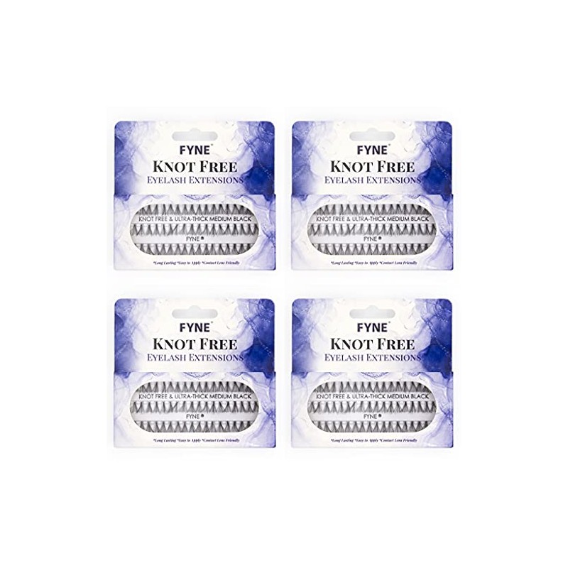 FYNE KNOT FREE Individual Eyelashes - 240 Pcs, 10mm Medium