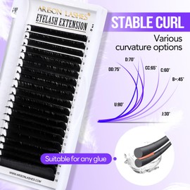 Arison Lashes Classic Lash Extensions Soft Lashes 20 Rows Mixed Tray D 8mm Curl 0.07 Thick Volume Pestañas Pelo a Pelo