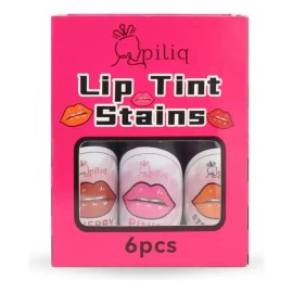 Henna Lips Tinta Labial Color Larga Duración 3-5 Días 6 Pzas