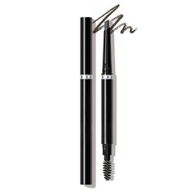 Dual-Ended Design Eyebrow Pencil with Diamond-Shaped Tip, Waterproof, Smudge-Proof for Natural, Defined Brows (Black)