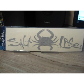 Salt Life Decal - 12" Medium Surface Mount Sticker - Crab - Black SAD967