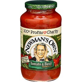 Newman's Own, Tomato & Basil Pasta Sauce, 24 oz, 1.5 Pound (Pack of 1)