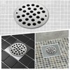 Round 4 Inch Screw-in Floor Drain Cover, Stainless Steel Strainer