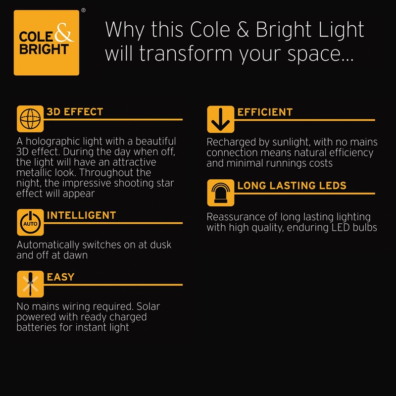 Cole & Bright Solar Droplet Stargazer Table Light