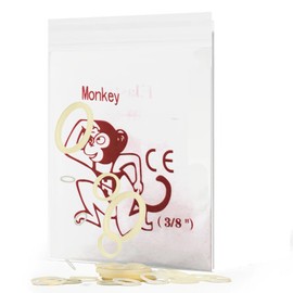 LA MIERE 100 Pack, Amber Latex Orthodontic Elastics, Dental Bands Intraoral Elastic Bands Red Monkey (Heavy, 6.5 Oz, 3/8‘’)