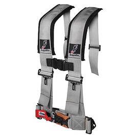 Dragonfire Racing 4-Point H-Style Safety Harness w/Adjustable Sternum Clip 3" Passenger Side Grey for Can-Am Maverick Max 1000 X mr 2017-2018