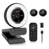 Angetube 60FPS 1080P Webcam with Ring Light - PC Camera