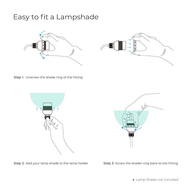 FIRMERST Outdoor Pendant Light Fitting with Plug, E27 Lamp holder