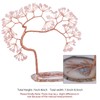 mookaitedecor Natural Rose Quartz Crystal Tree with Agate Slice Base,
