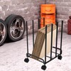 QWORK Heavy-Duty Carbon Steel Carton Storage Rack with Lockable Wheels,