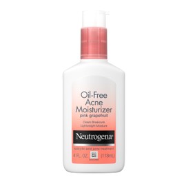 Neutrogena Neutrogena Oil Free Acne Facial Moisturizer with.5% Salicylic Acid Acne Treatment, Pink Grapefruit Acne Fighting Face Lotion for Breakouts, Non-Greasy & Non-Comedogenic, 4 fl. oz