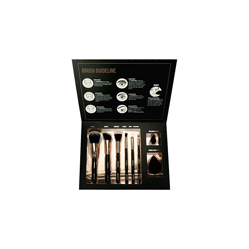 Profusion Cosmetics Professional Brush Vault 8 Piece Makeup Brush +