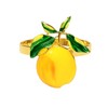 Davifina Napkin Rings Set of 6 Gold Lemon Napkin Rings