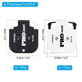 PATIKIL Golf Score Counter 2pcs 2 Digit Score Keeper Mini Golf Shot Stroke Counter Golf Game Score Keeper for Outdoor Sports Scoreboard White+Black+White