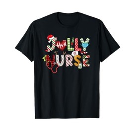 Jolly Nurse Heart Happy Nurse Christmas T-Shirt