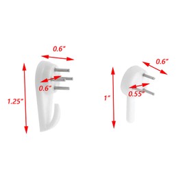 Dnyta 100pcs Invisible Nail Screws Wall Hooks Picture Hanging Kit No Trace Picture Hangers Invisible Wall Nails for Hanging Photo Frame,Decoration,Artwork Picture(2 Types)