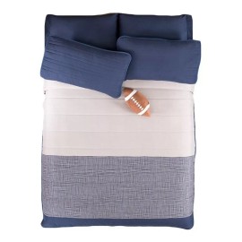 Vianney Colcha 2 Vistas Australia Individual Azul + Sabanas + Funda Vianney