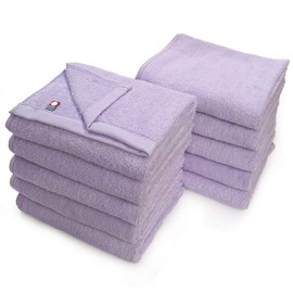 Mc-ft10 Beauty Series Imabari Towels, Commercial Use, Face Towels, Set of 10, Murakami Towels, M Color, 13.4 x 33.9 inches (34 x 86 cm), For Beauty Salons, 100 Colors, Lightweight Thin (No.29 Lilac)