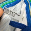 Todd Sanfield Swim Brief Men's XS Blue Striped Vibrant Rainbow