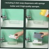 LABRIMP 2pcs Sponge Soap Pump Dispenser Automatic Liquid Soap Dispenser